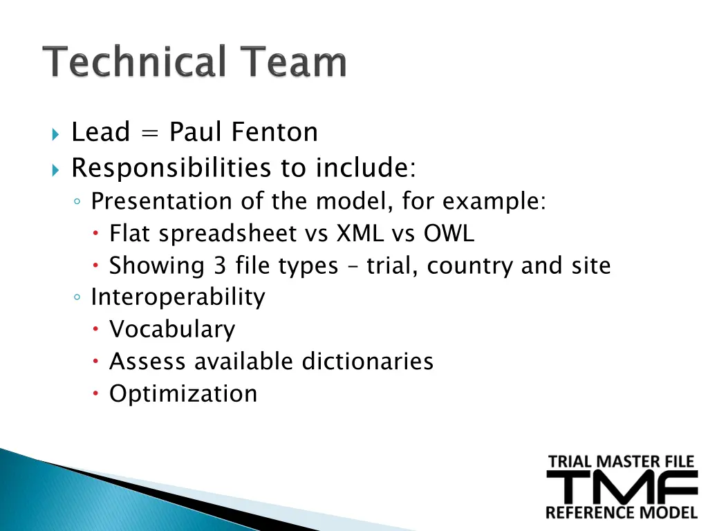 lead paul fenton responsibilities to include