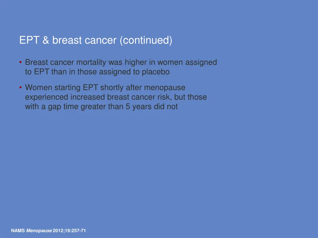 ept breast cancer continued