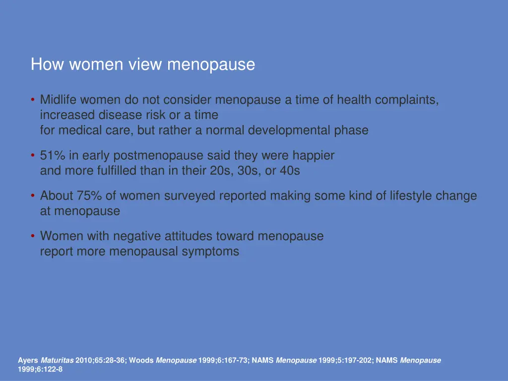 how women view menopause