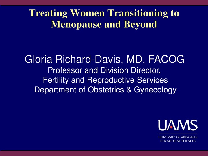 treating women transitioning to menopause