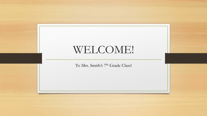 welcome