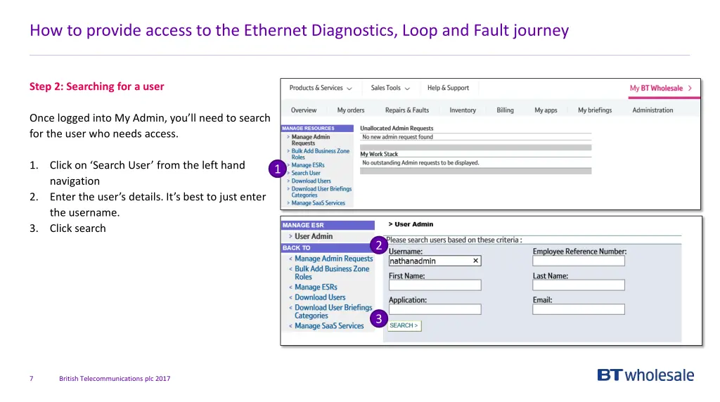 how to provide access to the ethernet diagnostics 2