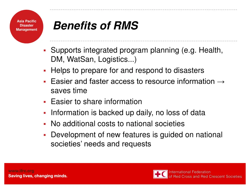 benefits of rms