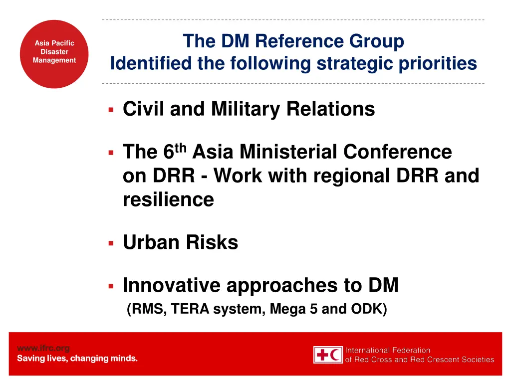 the dm reference group identified the following