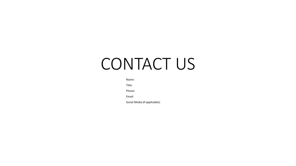 contact us