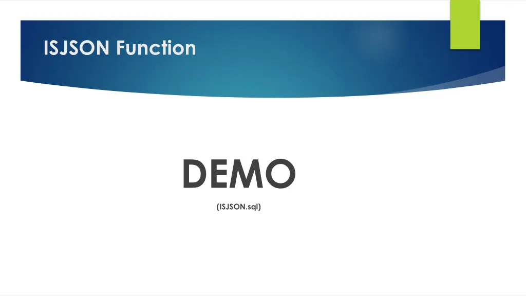 isjson function 2