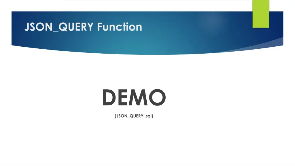 json query function 1