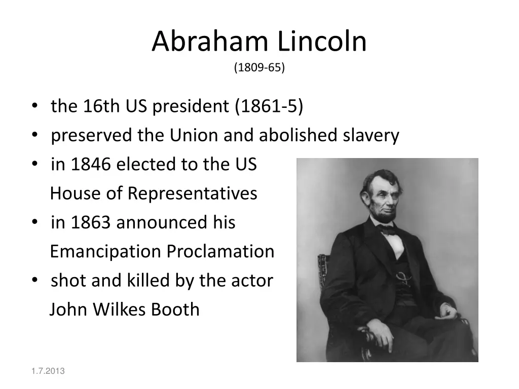 abraham lincoln 1809 65
