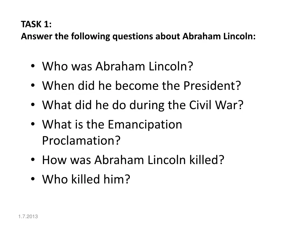 task 1 answer the following questions about