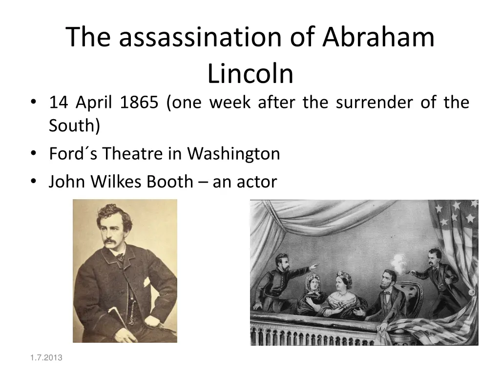 the assassination of abraham lincoln 14 april