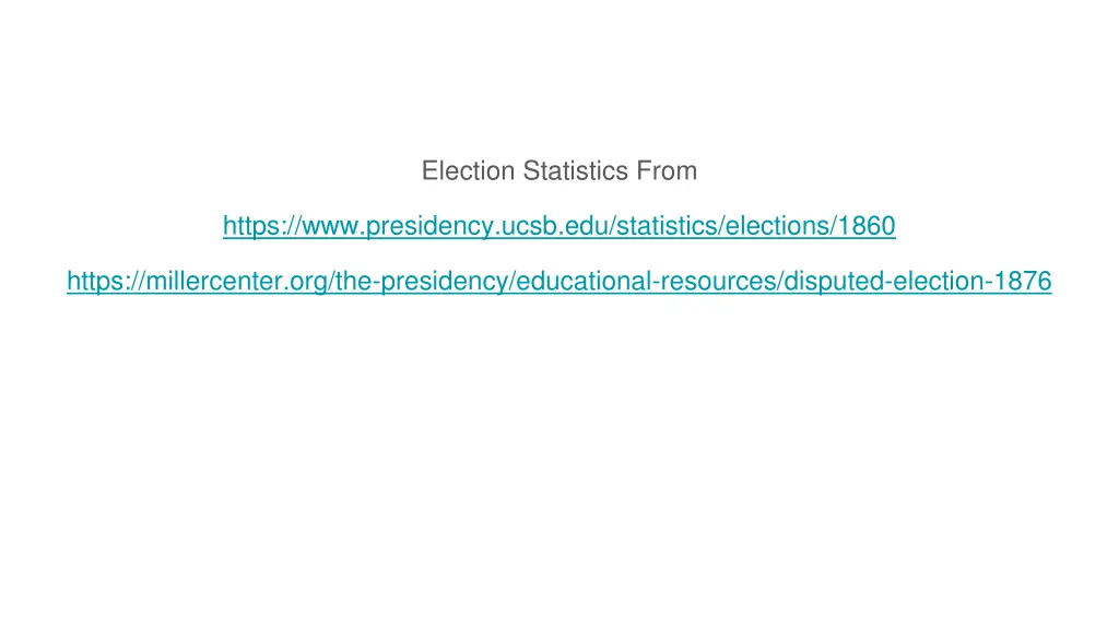 election statistics from