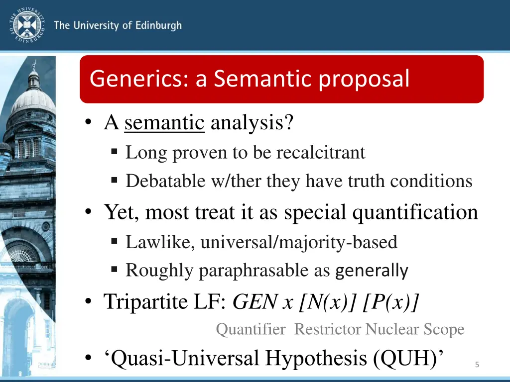 generics a semantic proposal