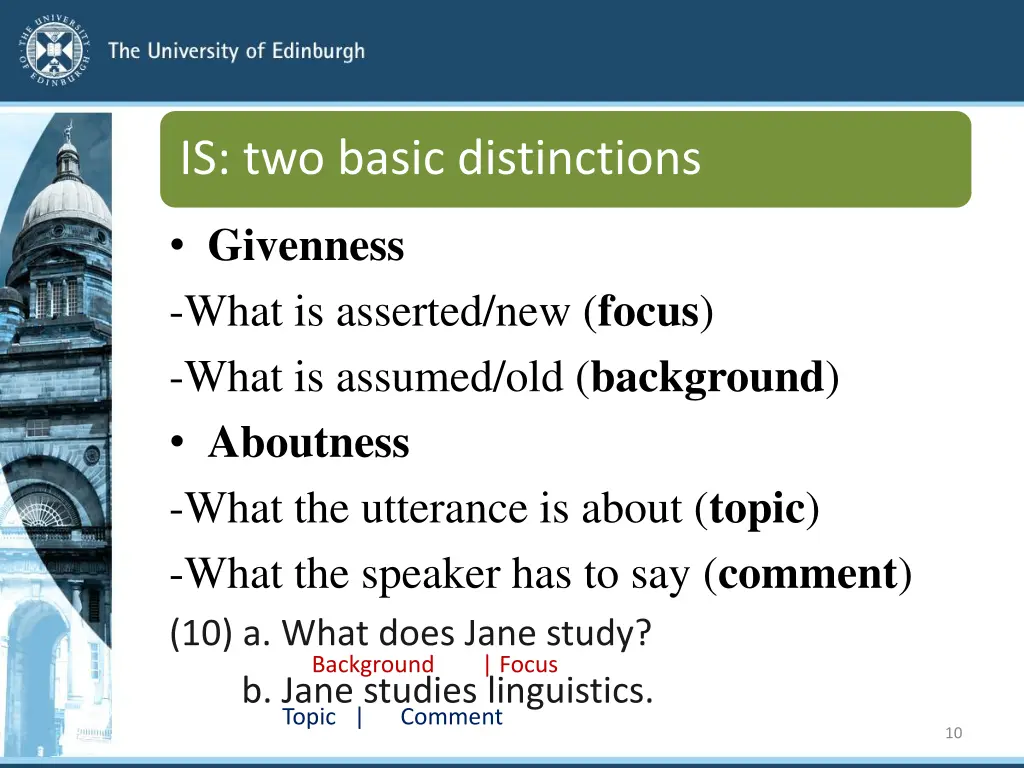 is two basic distinctions