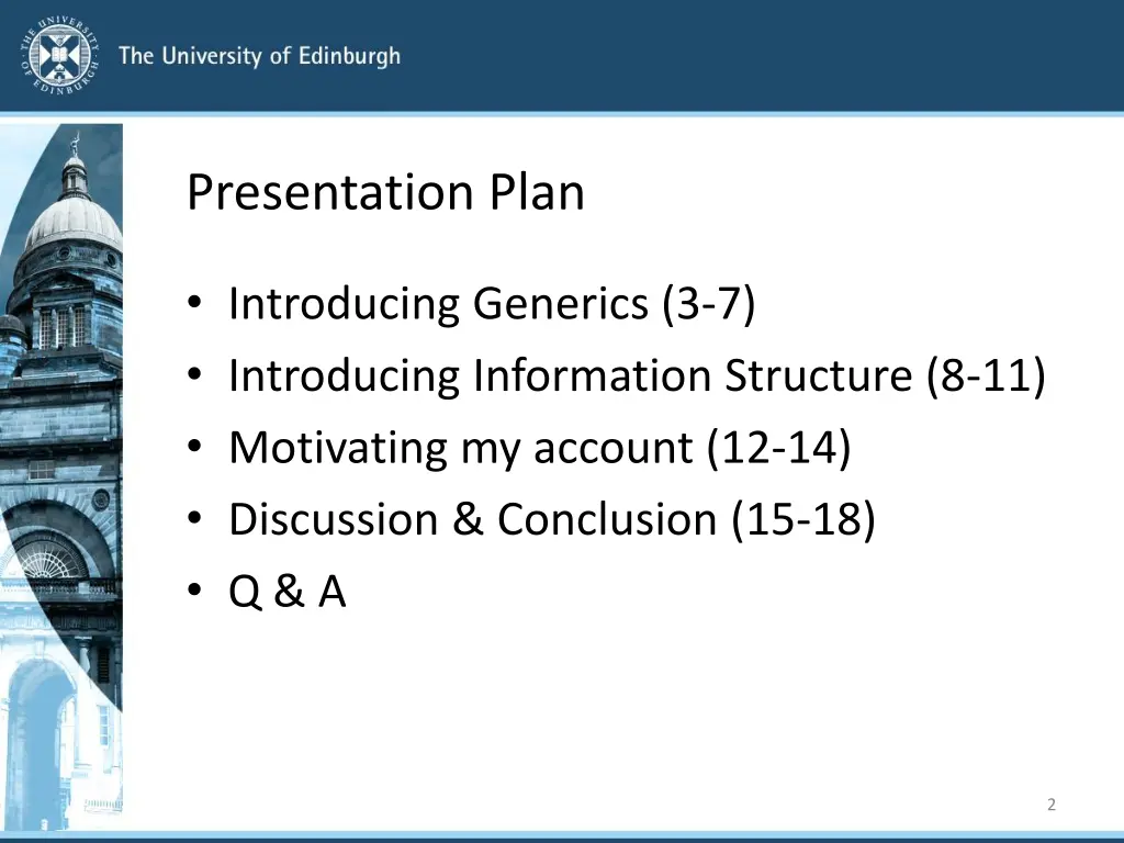 presentation plan