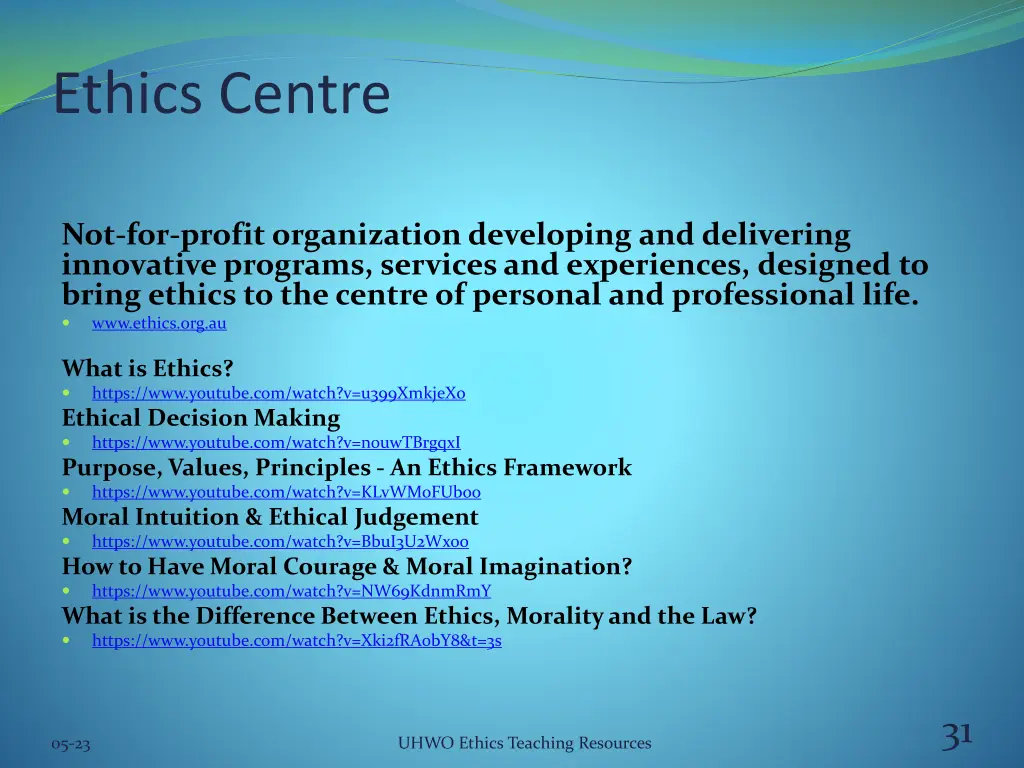 ethics centre