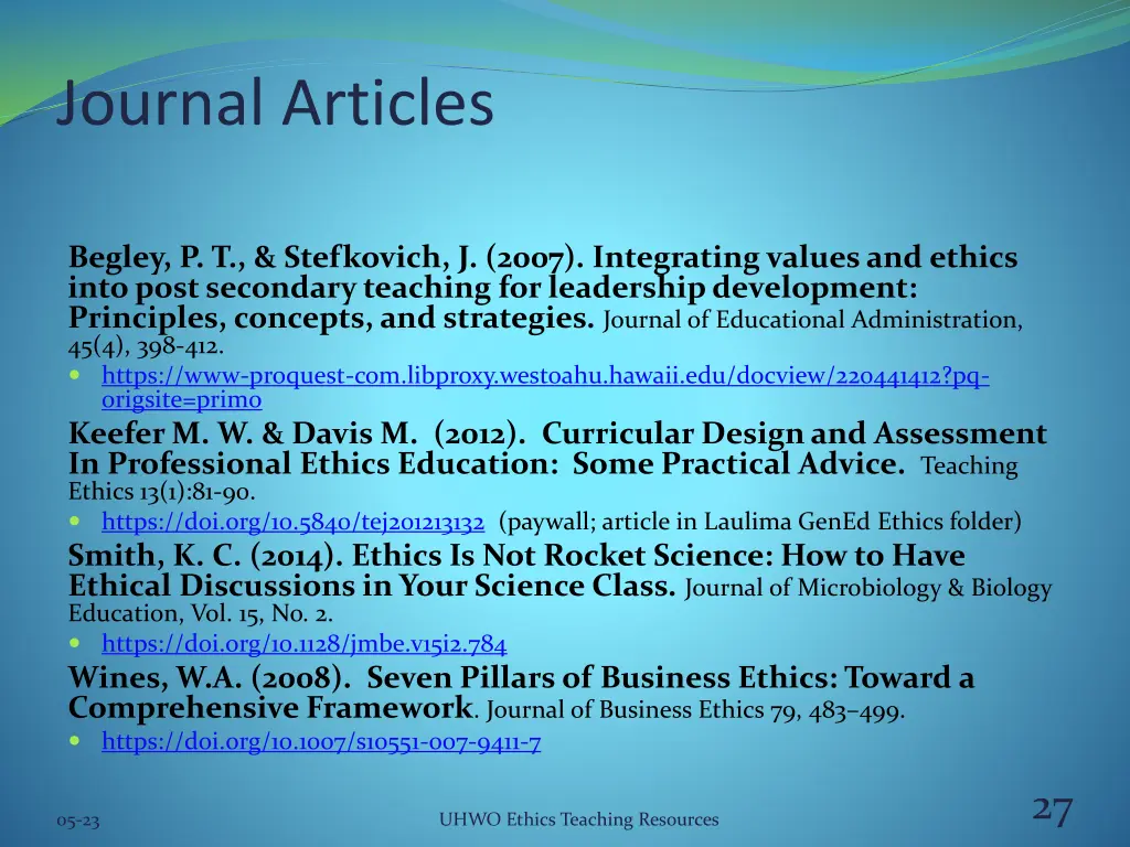 journal articles