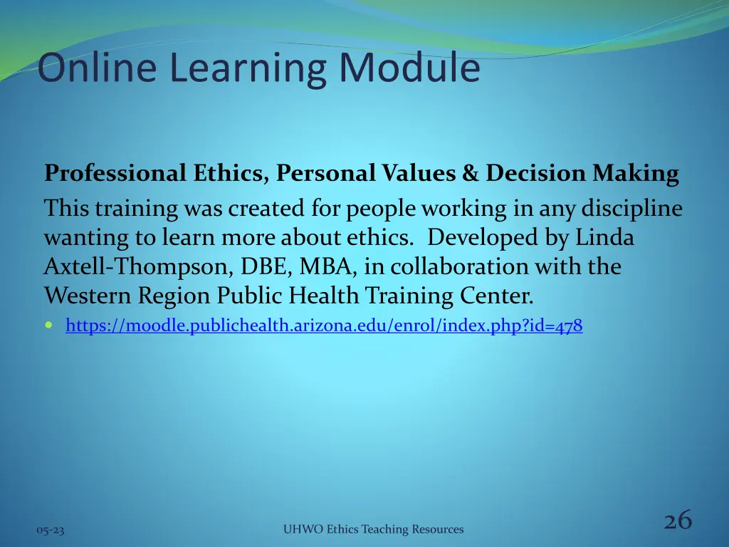 online learning module
