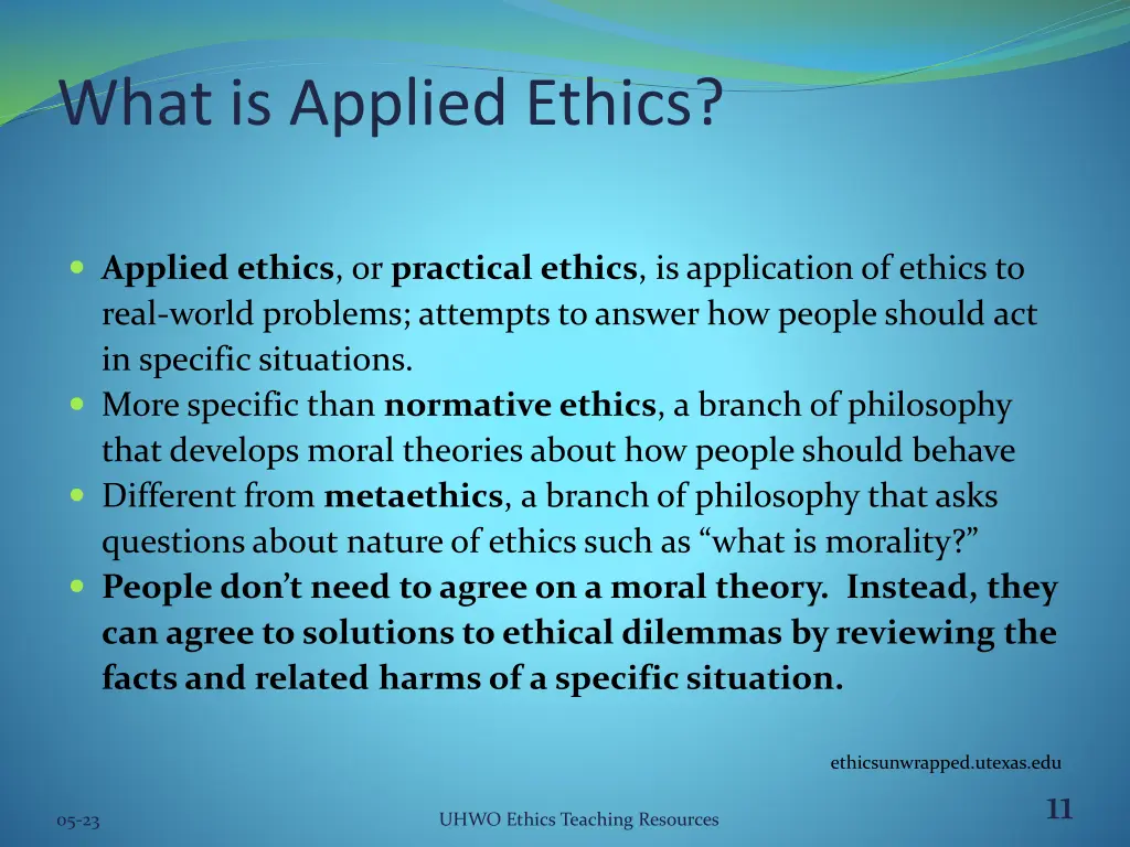 what is applied ethics
