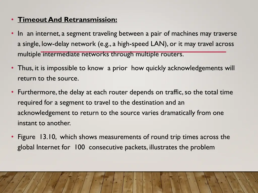 timeout and retransmission