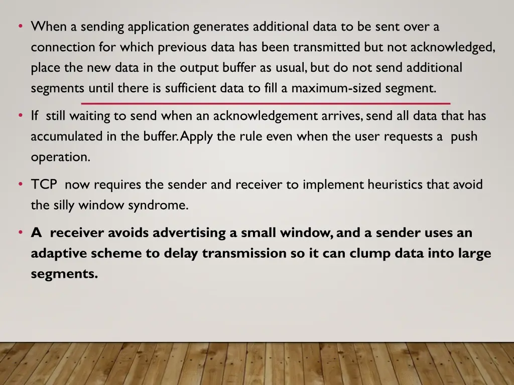 when a sending application generates additional