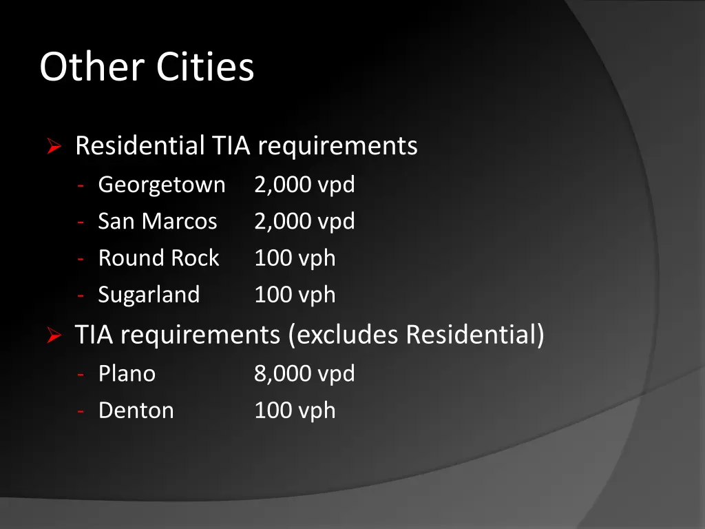 other cities