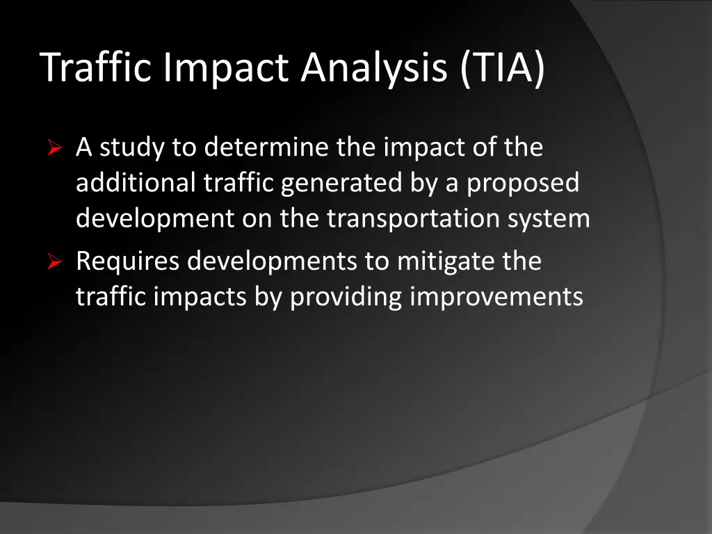 traffic impact analysis tia