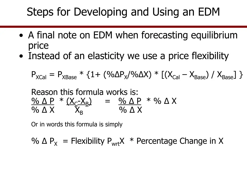steps for developing and using an edm 4