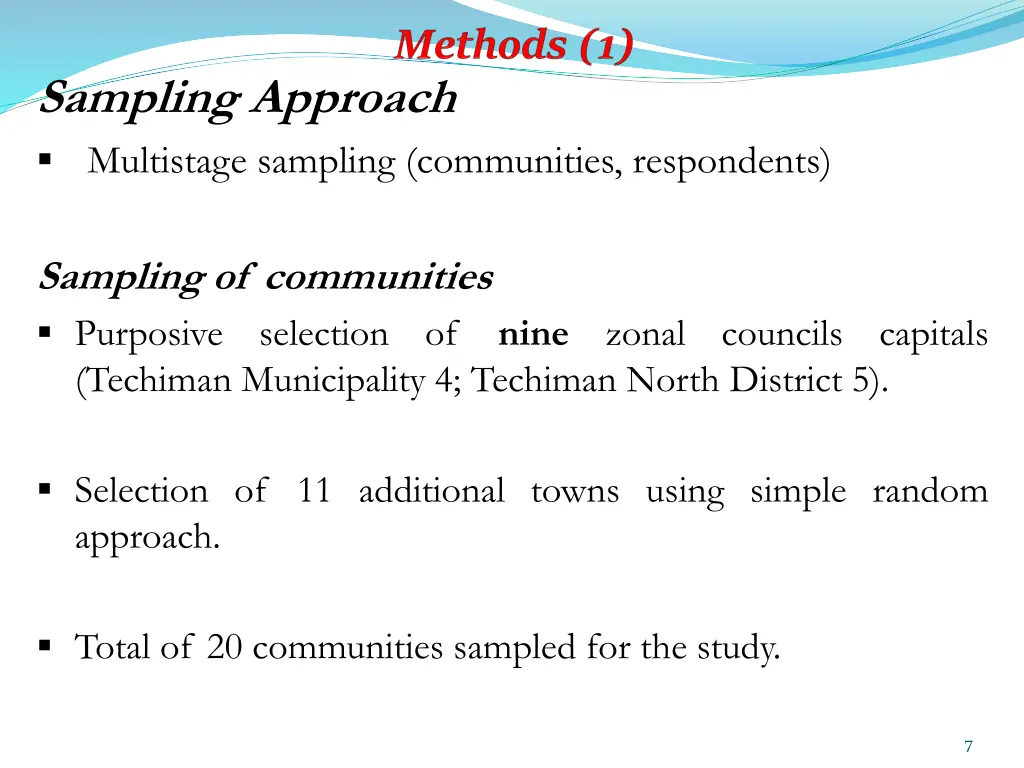 sampling approach multistage sampling communities