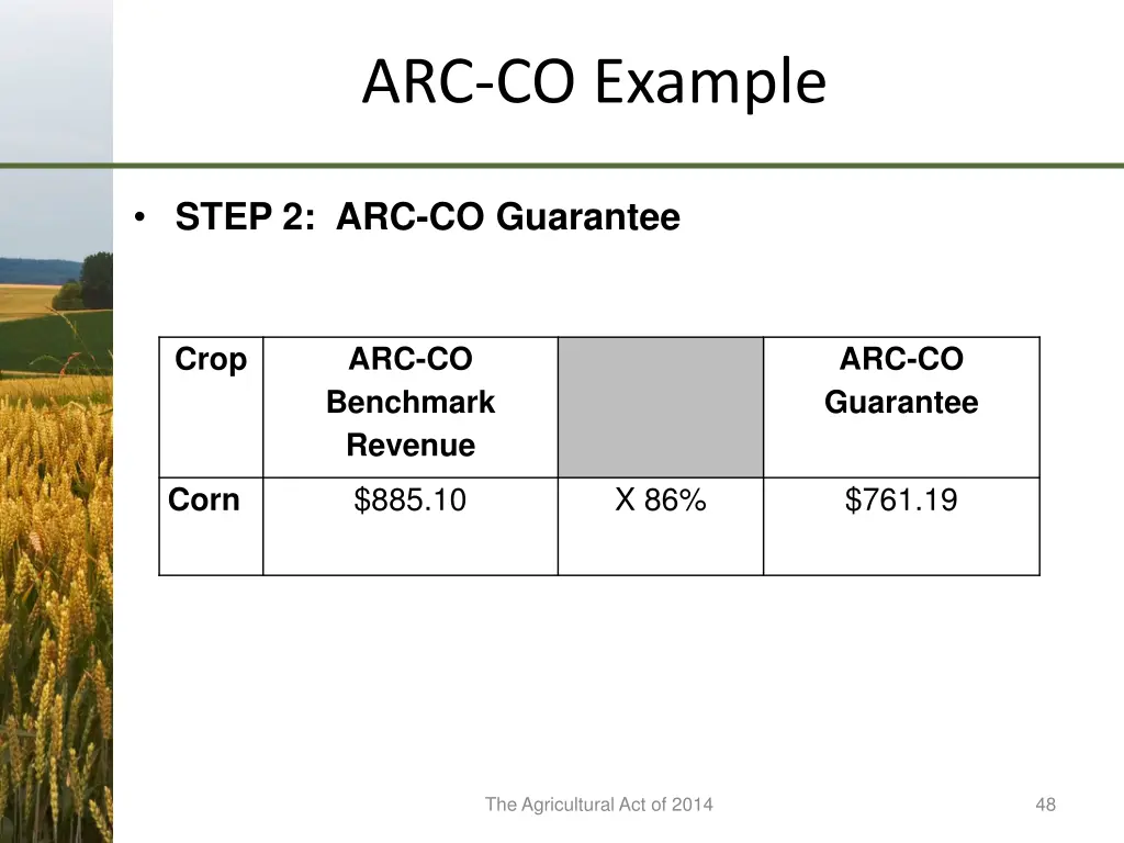 arc co example 2