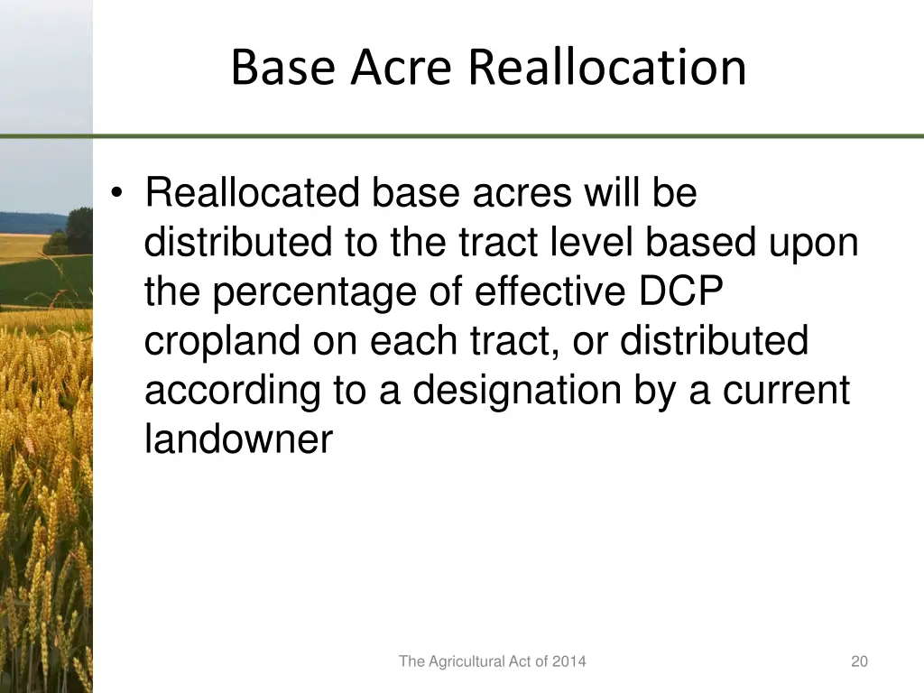 base acre reallocation 3