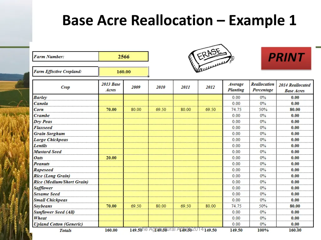 base acre reallocation example 1