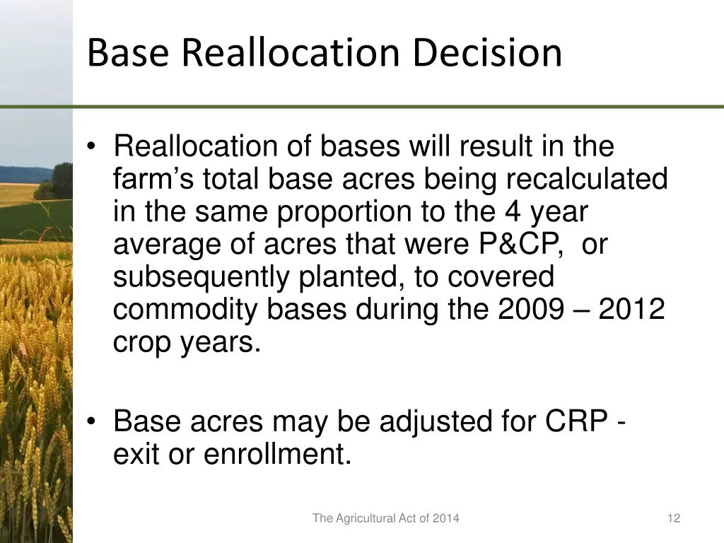 base reallocation decision 1