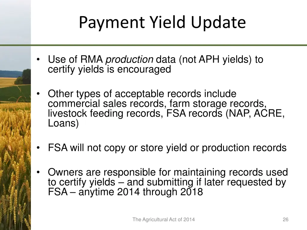 payment yield update 5