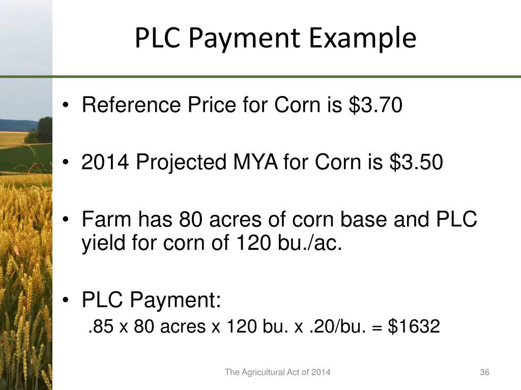 plc payment example