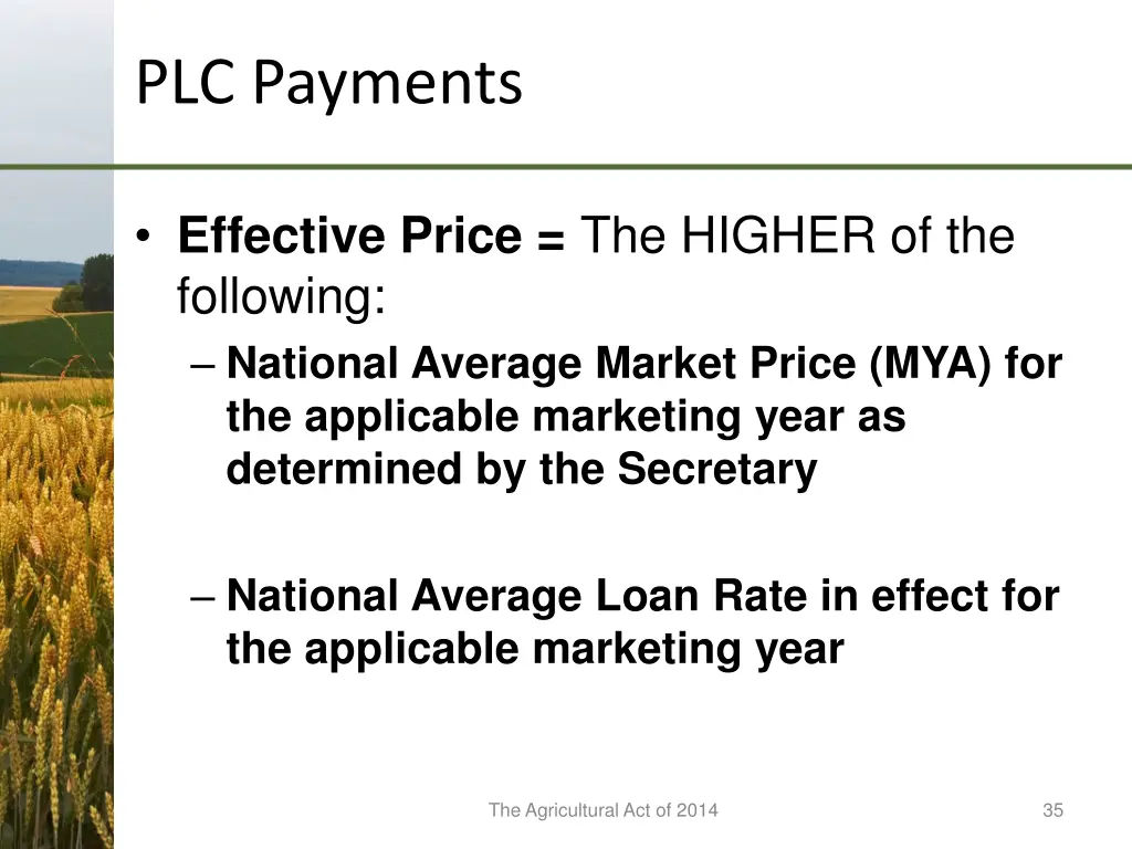 plc payments