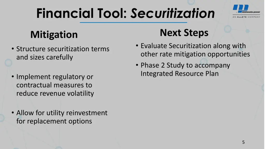 financial tool securitization 1