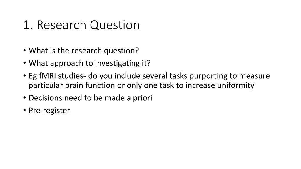 1 research question