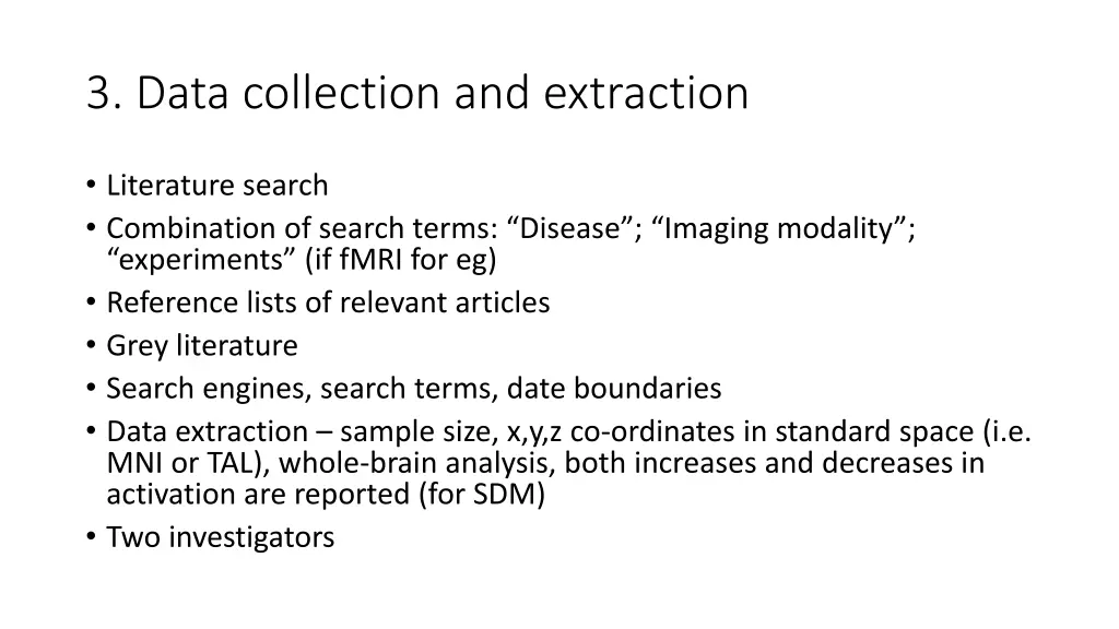 3 data collection and extraction