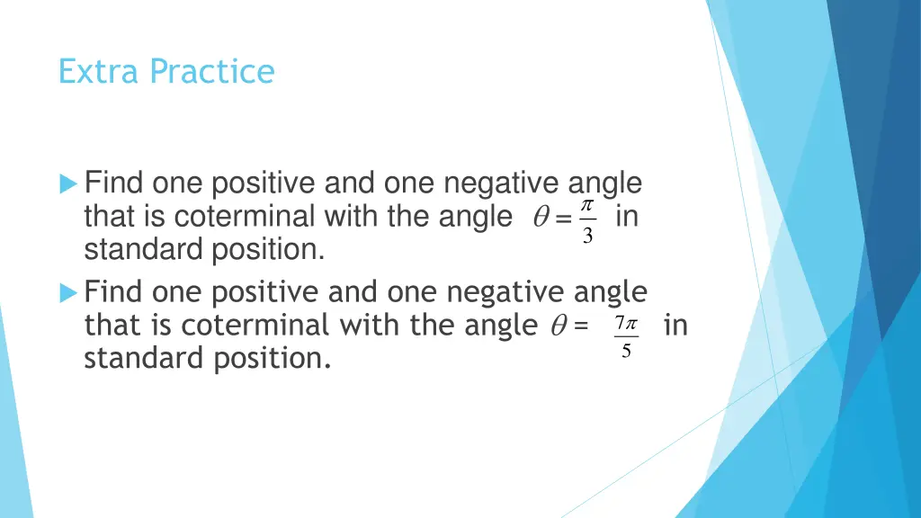 extra practice