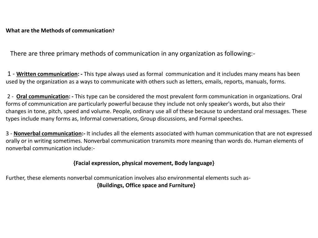 what are the methods of communication