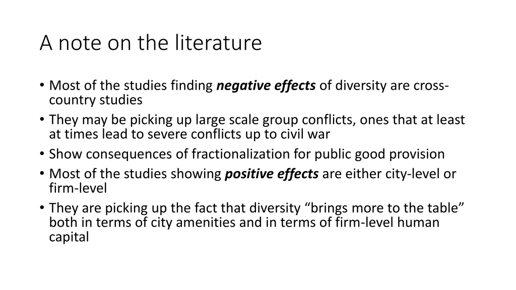 a note on the literature