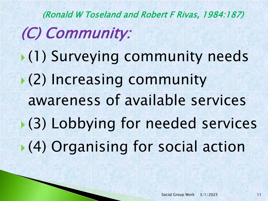 ronald w c community 1 surveying community needs