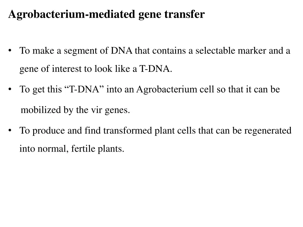 agrobacterium mediated gene transfer