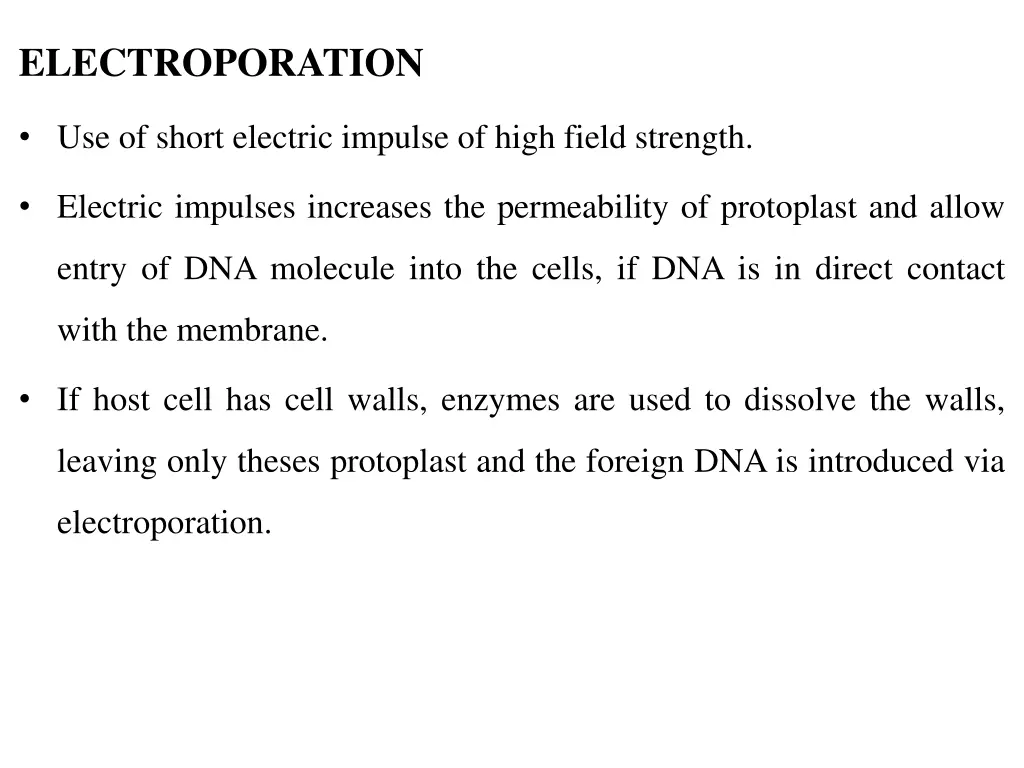 electroporation