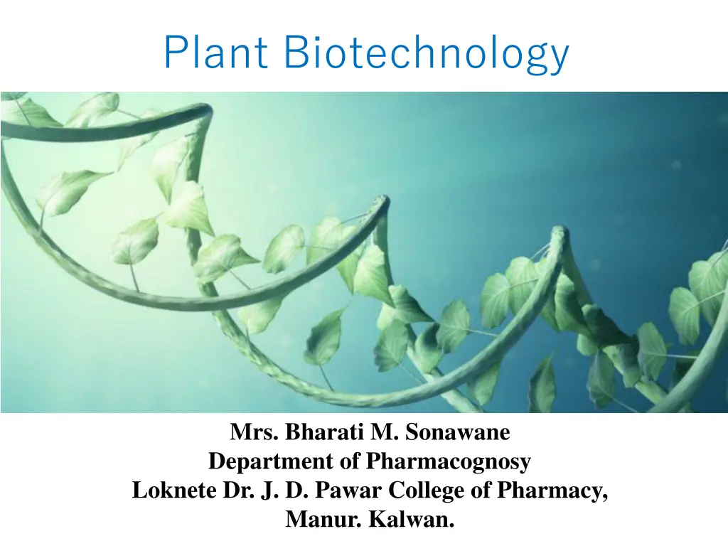 plant biotechnology 3