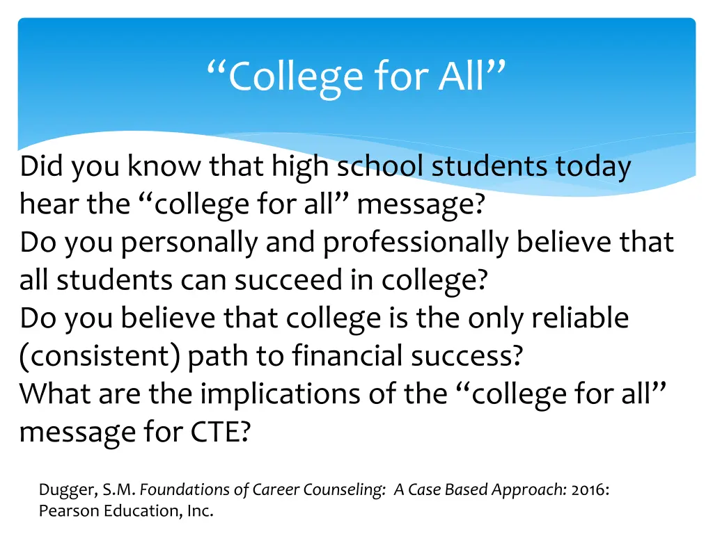 college for all