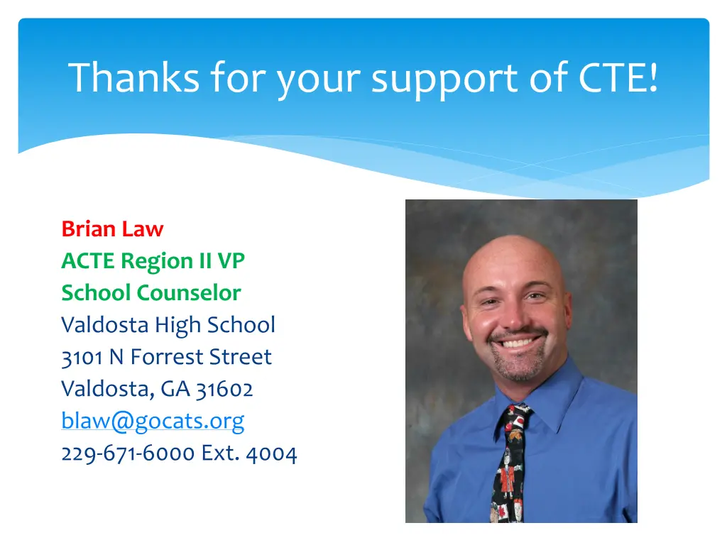 thanks for your support of cte
