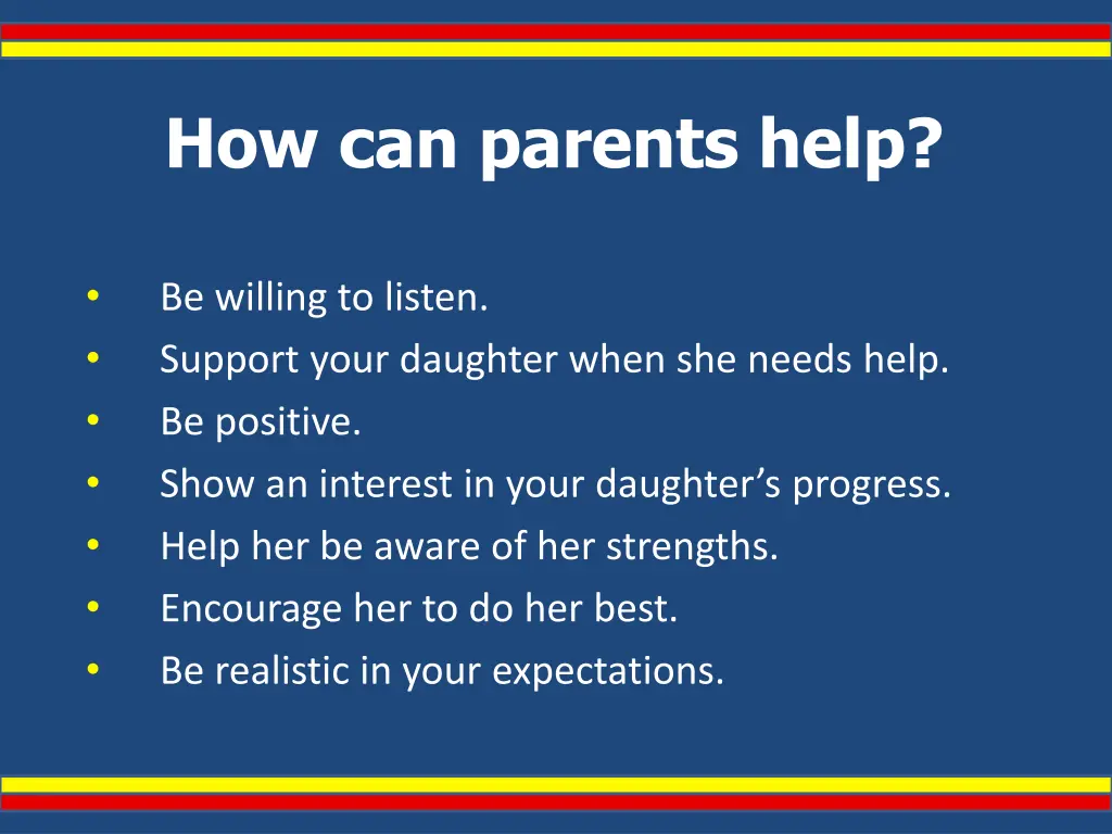 how can parents help
