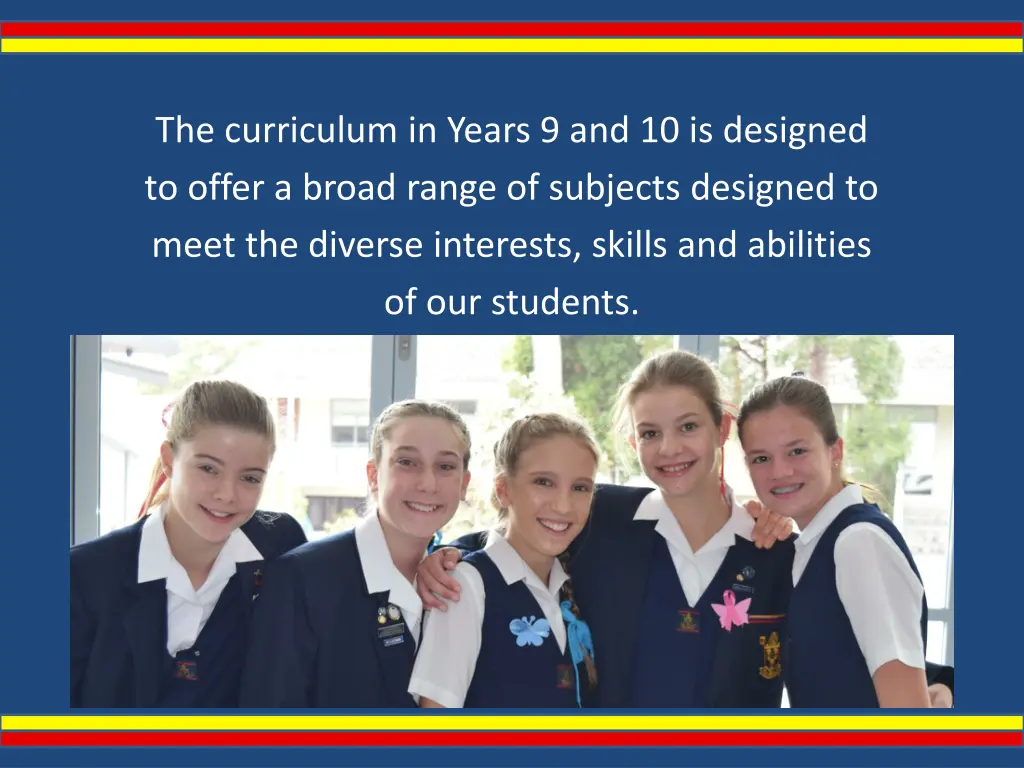 the curriculum in years 9 and 10 is designed