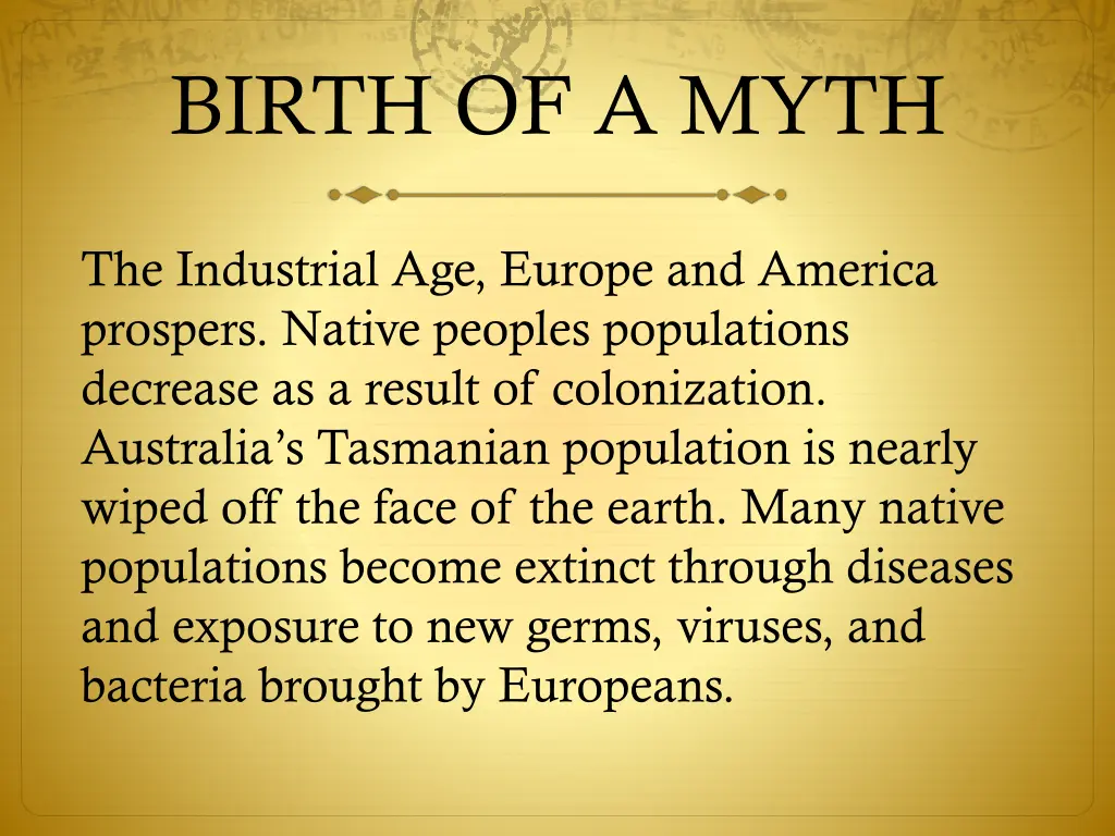 birth of a myth